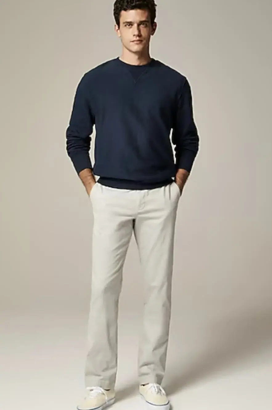 JCrew 770 Straight-Fit Core Stretch Chino Pants Mens W33 L30 Jet Grey/Tan AR886